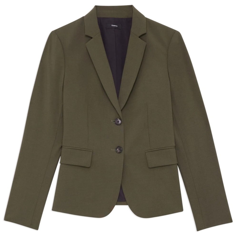 Theory Carissa Blazer (Size 2 | NWT) Olive Green
